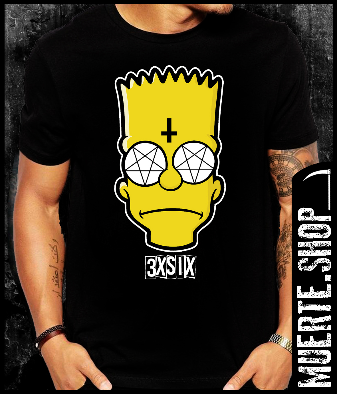 Черна тениска BART SIMPSON SATANIC